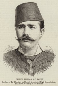 Princ Hasan Egyptský (rytina) od English School