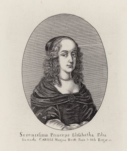 Princezna Alžběta, druhá dcera krále Karla I. (rytina) od English School