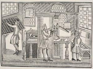 Printing Office, c.1710 od English School