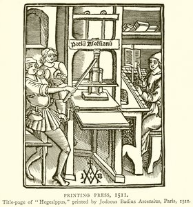 Tiskařský lis, 1511 od English School