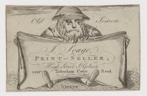 Printseller, J Seago, vizitka od English School