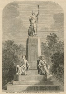 Návrh ceny pro památník Velké výstavy z roku 1851 od English School