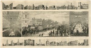 Průvod se účastní Velké národní petice 3 317 702 do Dolní sněmovny, 1842 od English School