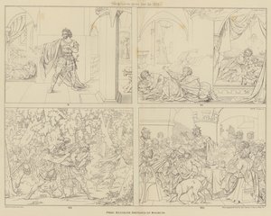 Sketches of Macbeth profesora Retzsche (rytina) od English School