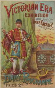 Program pro výstavu viktoriánské éry, 1897, v Earls Court od English School