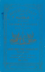 Program večeře v Guildhall v Londýně dne 8. prosince 1852 od English School