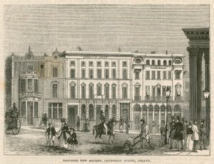 Navrhovaná nová pasáž, Catherine Street, Strand, Londýn od English School
