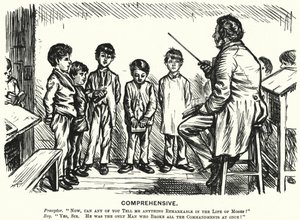 Punch cartoon: Komplexní - lekce náboženské výchovy (rytina) od English School