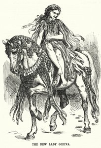 Punch cartoon: The New Lady Godiva (rytina) od English School