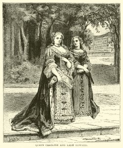 Královna Caroline a lady Howardová od English School