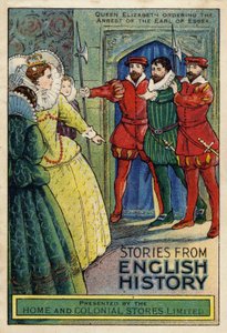 Královna Alžběta I. nařizuje zatčení hraběte z Essexu od English School