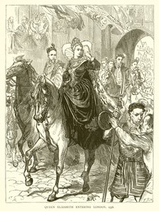 Vstup královny Alžběty do Londýna, 1558 od English School