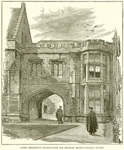 Přijímací pokoj a ložnice královny Henrietty, Merton College, Oxford od English School