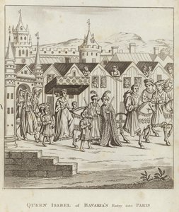 Královna Isabella Bavorská Vstup do Paříže od English School