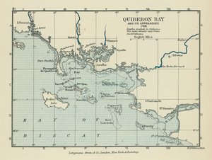 Quiberonský záliv a jeho okolí (barevná litografie) od English School