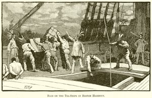 Nájezd na čajové lodě v Boston Harbor od English School
