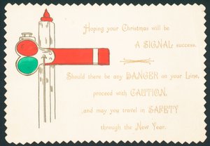 Železniční semafor, vánoční přání od English School