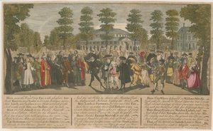 Ranelagh Gardens. Maškaráda pro benátského velvyslance, 1749 od English School