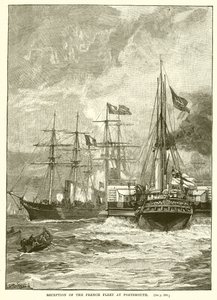 Přijetí francouzské flotily v Portsmouthu od English School