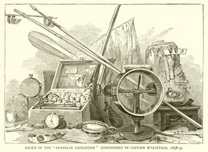 Relikvie Franklinovy expedice (objevené kapitánem MClintockem, 1858-9) od English School