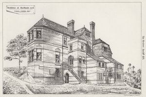 Rezidence v Shortlands, Kent (rytina) od English School