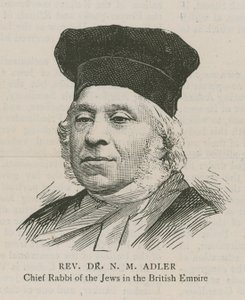 Reverend Dr N M Adler, vrchní rabín Židů Britského impéria od English School