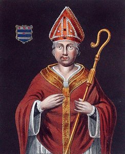 Richard Fleming († 1431), po malbě v Bodleian Gallery (barevné lito) od English School