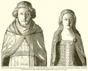 Richard II a jeho první královna Anna Česká od English School