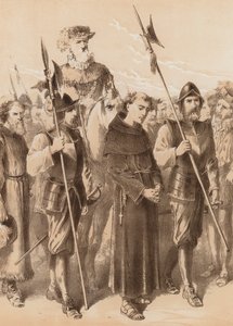 Richard Thirkill, "Střeženo šerifem a jeho muži" (litografie) od English School