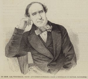 Ctihodný Jas Whiteside, irský generální prokurátor (rytina) od English School