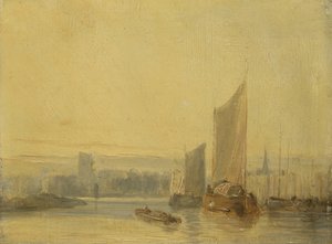 River Scene, Rouen od English School