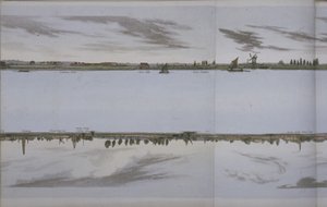Panorama řeky Temže, kolem roku 1829 (akvatinta) od English School