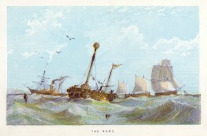 River Thames: The Nore (barevná rytina) od English School