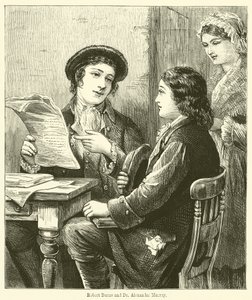 Robert Burns a Dr Alexander Murray (rytina) od English School