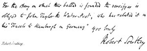 Robert Southey od English School