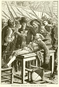 Robespierre zraněn 9. Thermidoru od English School