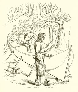 Robinson Crusoe staví svou loď od English School