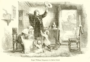 Roger Williams odjezd na ostrov Salem od English School
