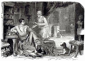 Římská studie, ilustrace z Cassells Illustrated Universal History od Edwarda Olliera, publikovaná v roce 1890 (digitálně vylepšený obrázek) od English School