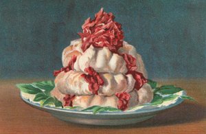 Rose Meringue (barevná litografie) od English School