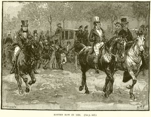 Rotten Row v roce 1830 od English School