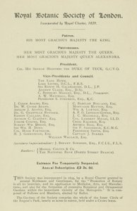 Royal Botanic Society of London od English School