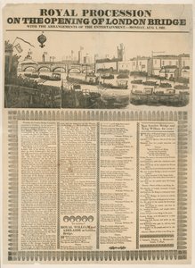 Královský průvod na otevření London Bridge, 1. srpna 1831 od English School