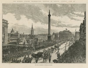 Královský průvod na Trafalgarském náměstí od English School