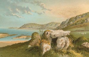 Rozel Bay a Druidical Remains--Jersey od English School