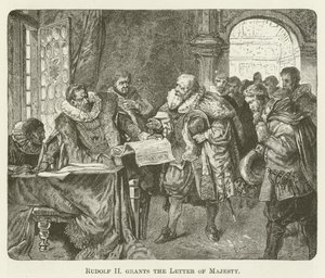 Výsostný list uděluje Rudolf II od English School