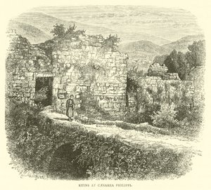 Ruiny v Caesarea Philippi od English School