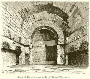 Ruiny Horacesova domu v Tivoli (Tibur) (Bibl. nat.)