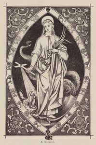S Margaret (rytina) od English School