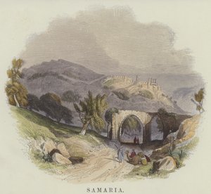 Samaria (barevná rytina) od English School